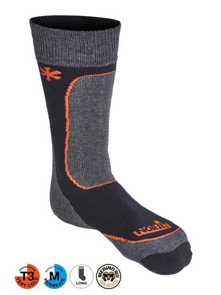 Шкарпетки Norfin NORDIC MERINO MIDWEIGHT T3M (25% вовна,55% акр.,5% поліамід,15% еласт.) р.L(42-44) 303901-03L фото