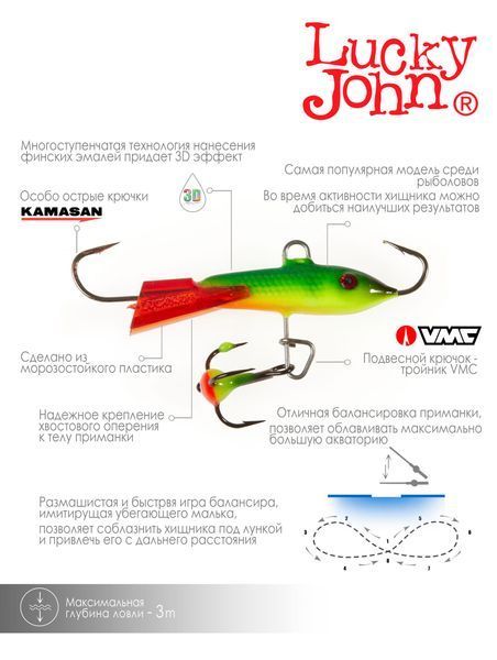 Балансир LJ CLASSIC 3 30мм / 26RT (інд.уп) 81301-26RT фото