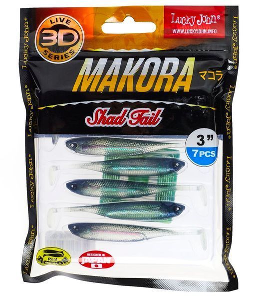 Віброхвіст силікон. MAKORA SHAD TAIL 3D LJ Pro Series 3 "/ 001 *7 140406-001 фото