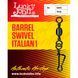 Вертлюжок с застежкой Lucky John Barrel Swivel Italian 1 005 7шт (5051-005) 5051-005 фото 1