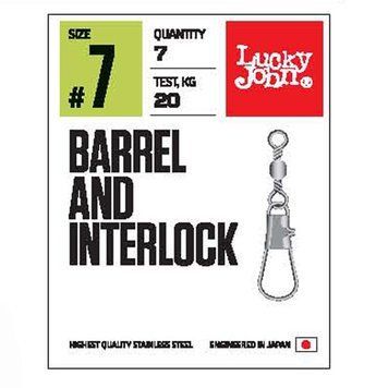 Вертлюги із застіб. LJ Pro Series BARREL AND INTERLOCK Black 016 10шт. LJP5103-016 фото