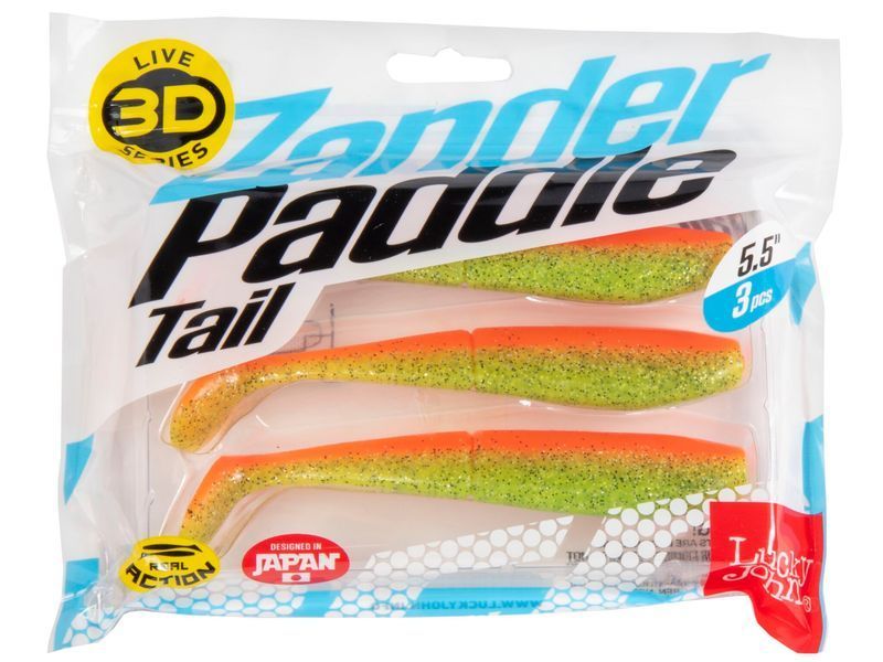 Виброхвосты LJ 3D Series ZANDER PADDLE TAIL 5.5in (14.00)/Z11 3шт. 140431-Z11 фото