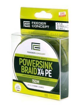 Жилка плетена FEEDER CONCEPT POWERSINK 4X PE DARK BROWN 150/0,153 (інд.уп/) FC4909-015 фото