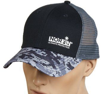 Бейсболка "NORFIN" BLACK / CAMO (чорна / камуфл./ сіра, сітка) / AM-6016 AM-6016 фото