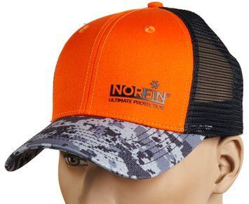 Бейсболка "NORFIN" ORANGE / CAMO (помаранч./ камуфл./чорна, сітка) / AM-6018 AM-6018 фото