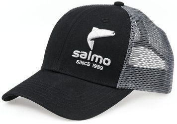 Бейсболка "SALMO SINCE 1986" BLACK (чорна / сіра, сітка) / AM-6019 AM-6019 фото