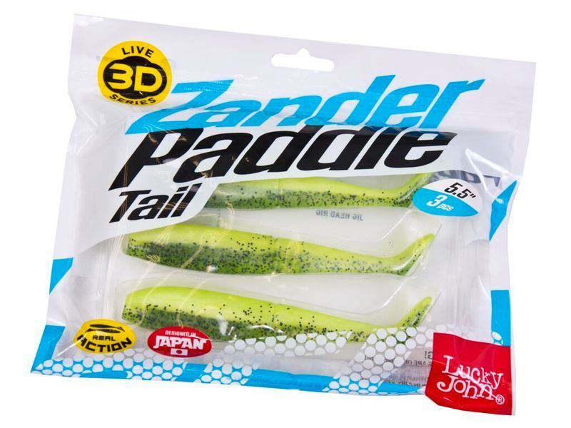 Віброхвіст LJ 3D Series Zander Paddle Tail 5.5" (14 см),3 шт. 140431-Z08 фото