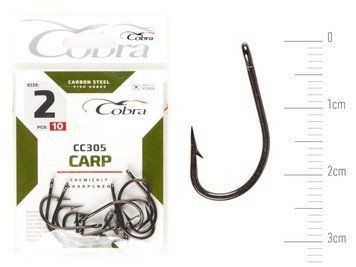 Гачки Cobra CARP сер. CC305 разм. 002 10шт. CC305-002 фото