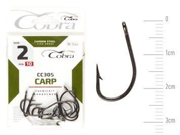 Гачки Cobra CARP сер. CC305 разм. 002 10шт. CC305-002 фото