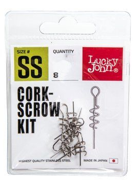 Спирали LJ Pro Series CORKSCROW KIT 001SS для крепления силиконовых приманок 8шт. LJP5120-SS фото