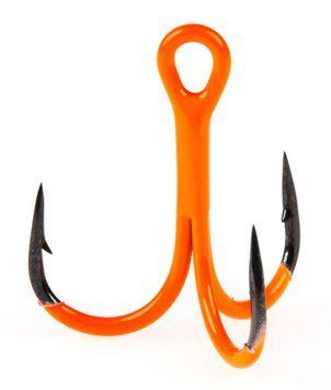 Крючки-тройники Lucky John Orange UV LJH201 разм.004 6 шт. LJ20101-004 фото