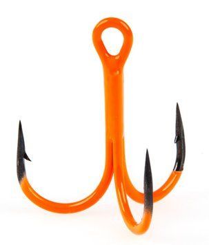 Гачки-трійники Lucky John Orange UV LJH201 розм.004 6 шт. LJ20101-002 фото