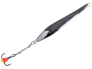 Блесна вертикальная зимняя Lucky John DOUBLE BLADE с цепочкой и тройником 45 мм SG блистер LJDD45-SG фото