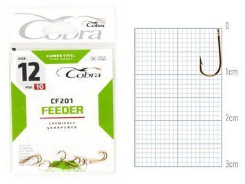 Крючки Cobra FEEDER CLASSIC сер. CF201 разм. 012 10шт. CF201-012 фото