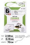 Крючки с поводком Cobra FEEDER 70cm, 0,18mm, разм.6, 10шт. CNF100-006 фото