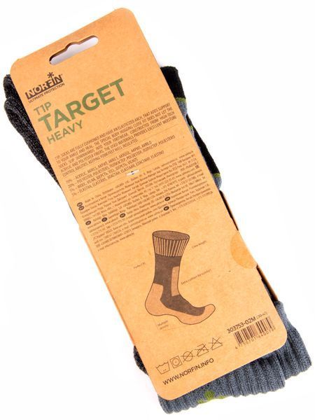 Шкарпетки Norfin TARGET HEAVY T1P (70% акрил,20% поліест.,5% нейлон,5% еласт.) р.M(39-41) 303753-02M фото