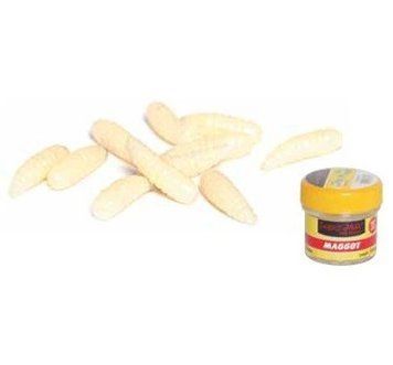 Опариш силіконовий білий Lucky John Maggot 14mm * 25 140203-001 фото