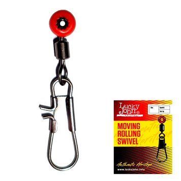 Вертлюжок с застежкой для поплавка Lucky John Moving Roling Swivel LH 00S 10шт (5054-00S) 5054-00S фото