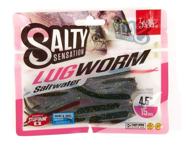 Черви съедоб. искусст. LJ Salty Sensation LUGWORM 4.5in (11,40)/F05 15шт. 140504-F05 фото