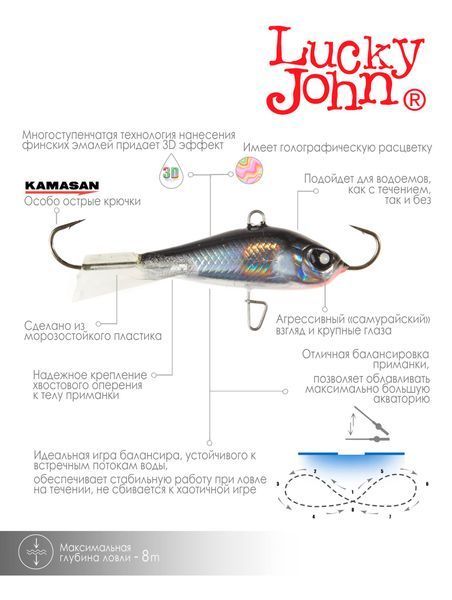 Балансир LJ Baltic 10г мм / 13H (без трійника) 61400-13H фото