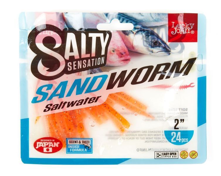 Черви съедоб. искусст. LJ Salt Water SANDWORM 2.0in (05.00)/F05 24шт. 140501-F05 фото