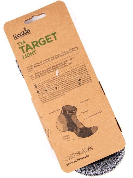 Шкарпетки Norfin TARGET LIGHT T1A (80% Sorbtek,15% нейлон,5% еласт.) р.M(39-41) 303751-02M фото