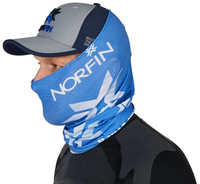 Бафф - захист обличчя/шиї/голови "NORFIN BANDANA" BLUE (PL,блакитний / білий) / AM-6525 AM-6525 фото