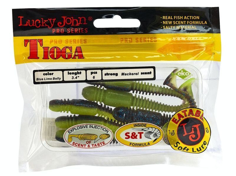 Виброхвосты съедоб. искусст. LJ Pro Series TIOGA 3.4in (08.64)/T53 6шт. 140127-T53 фото