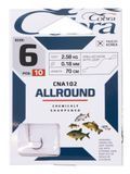 Крючки с поводком Cobra ALLROUND 70cm, 0,18mm, разм.6, 10шт. CNA102-006 фото