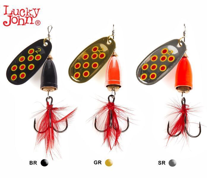 Блешня оберталка Lucky John BELL SPIN 02 06.0г BRD/GRD/SRD 3шт. набір LJBS02-001SET фото