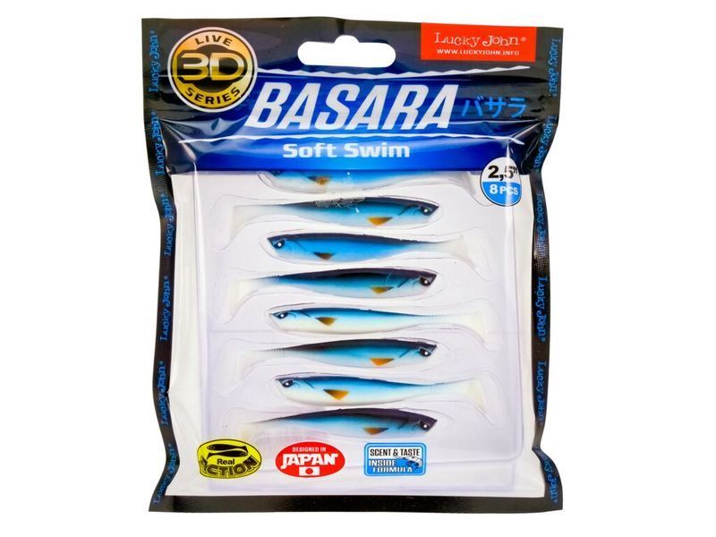 Виброхвосты LJ Pro Series 3D BASARA SOFT SWIM 06,35/PG11 8шт. 140402-PG11 фото