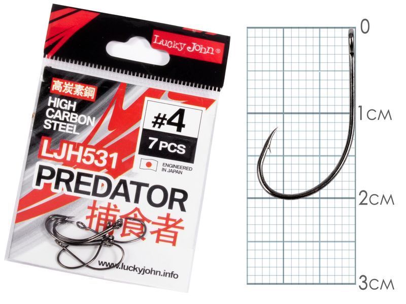 Гачки Lucky John PREDATOR сер. LJH531 розм.004 7шт. LJH531-004 фото