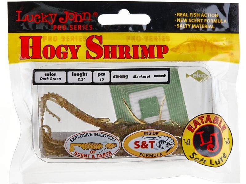 Виброхвосты съедобные искусственные LJ Pro Series HOGY SHRIMP 2,2in (05.60)/085 10шт. 140163-085 фото