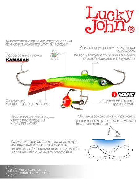 Балансир LJ CLASSIC 4.5 45мм / 20 (інд.уп) 81451-20 фото