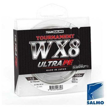 Жилка плетена Team Salmo TOURNAMENT SILVER GREY WX8 UltraPE 150/0,194(#2) (інд.уп/ *6) 5013-019 фото