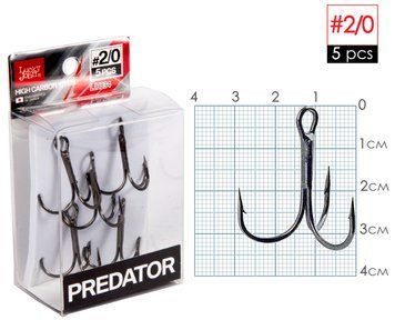 Гачки-трійники Lucky John PREDATOR сер. LJH234 розм.002/0 5 шт. LJH234-K020 фото