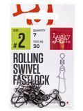 Застібка+вертлюг LJ Pro Series ROLLING SWIVEL FAST LOCK 002 / *7 LJP5101-002 фото